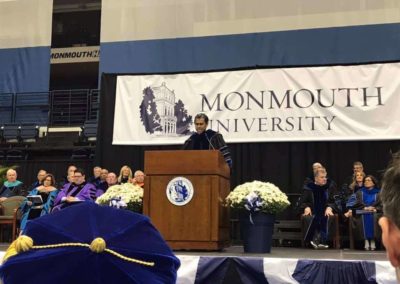 Vin Gopal giving a speech at Monmouth University